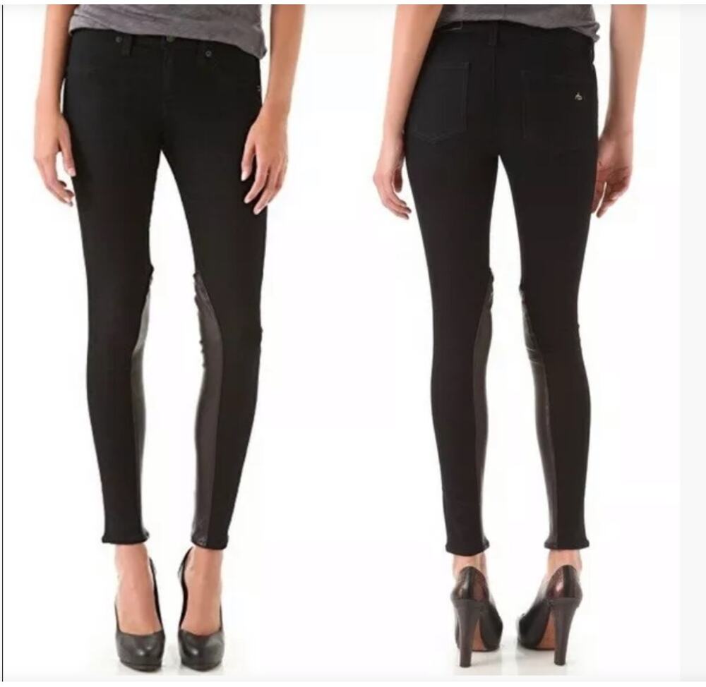 NWOT Rag & Bone Jodhpur Lambskin Detail Skinny Jeans 28